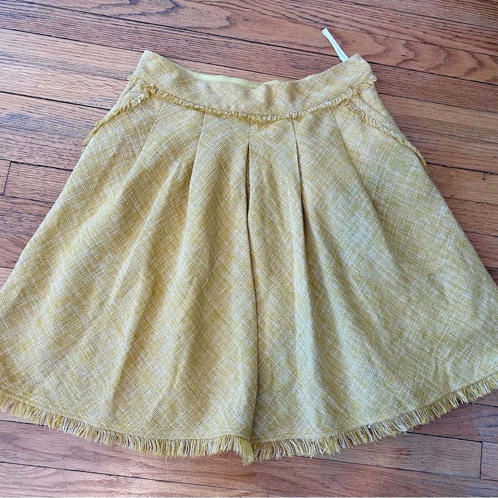 Maeve Anthropologie Skirt with Fringe Accent
